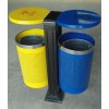 不锈钢分类垃圾桶，上车铁垃圾桶，分类果皮箱，园林垃圾桶